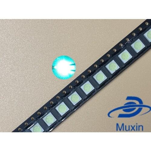 50PCS 5050 ice blue smd led Plcc-6 smd 5050 sky blue led ice blue water clear blue diode led 5.0*5.0mm chip-3