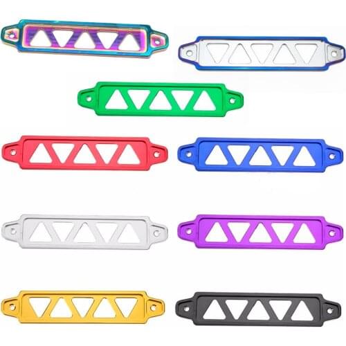 218mm/190mm Aluminum Red Billet Aluminum Car Battery Tie Down Mount Bracket Holder Bar with Logo for Honda Civic