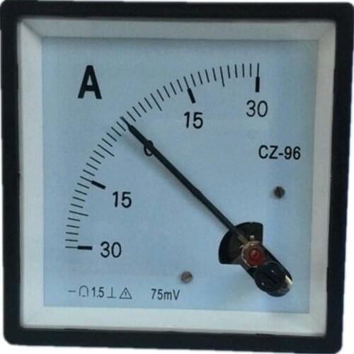 DC -30A-0-30A +-30A -10A -15A -20A -50A -75A Analog Ammeter Panel AMP Current Meter Gauge CZ-96 Amperimetro Amperemeter Discount