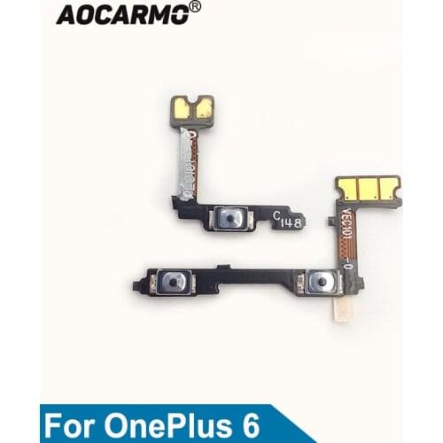 Aocarmo Power On/Off Volume Up/Down Button Flex Cable For OnePlus 6 A6000 Replacement Part