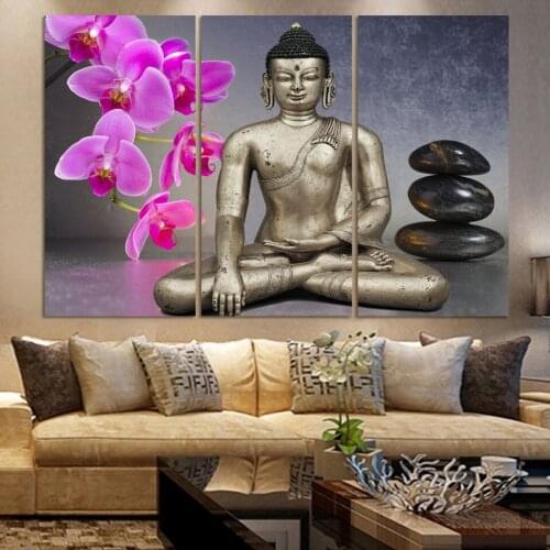 Unframed 3PC Home Decoration Wall Art Large Print Canvas Painting Printed Modular Picture Painting For Living Room