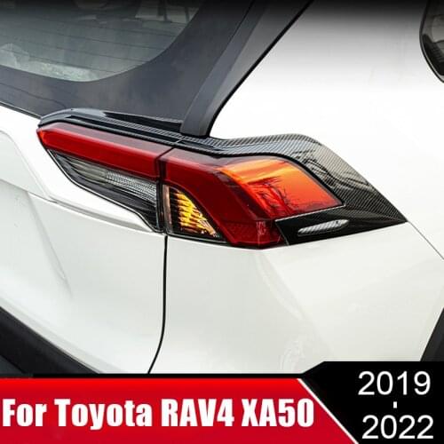 ABS Car Taillight Lamp Decoration Frame Cover Rear Light Trim For Toyota Rav4 RAV 4 XA50 2019 2020 2021 Modification Accessories