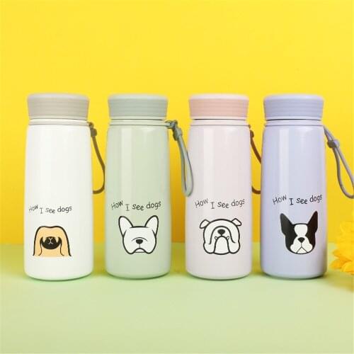 400ml Kids Cartoon Stainless Steel Vacuum Flask Thermos Water Bottle For Girls Fashion Tumbler Travel Tea Coffee Thermal Cup