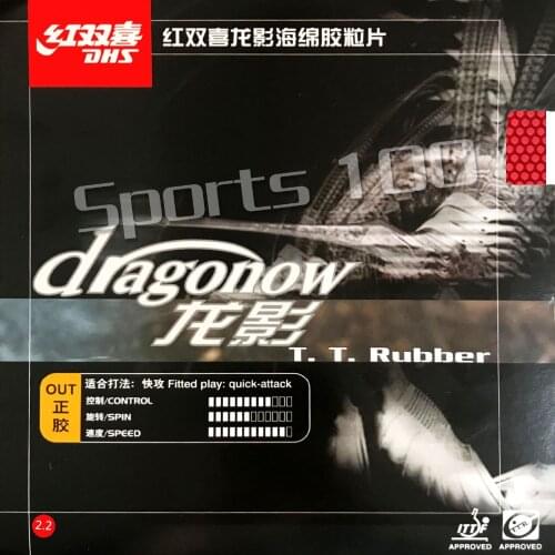 DHS Dragonow Pips out Table Tennis Rubber Ping Pong Pimples Out With Sponge Tenis De Mesa