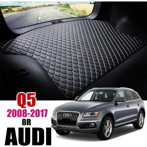 Leather Car Trunk Mat For Audi Q5 8R 2009 2010 2011 2012 2013 2014 2015 2016 Trunk Boot Mat Liner Pad Cargo pad Audi Cargo Liner