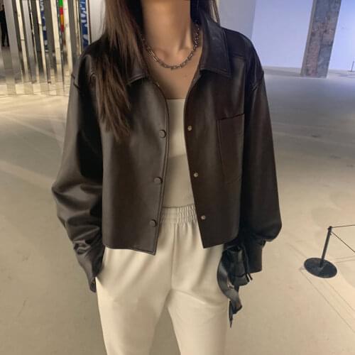 Fashion High Quality Natural Leather Womens Sheepskin Coat Womens Jackets Spring2020 Oversized Female Jacket Chaqueta Zjt410