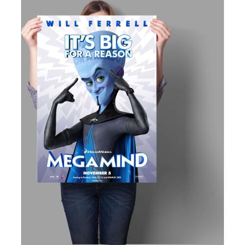 Megamind Movies Poster Kids Dormitory Living Room Room Decorative Wall Art Painting Poster Art Decor canvas painting