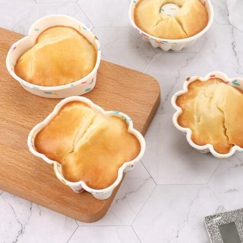 New Silicone Cupcake Mold Heart Reusable Eco-Friendly DIY Cake Muffin Mold Non-Stick Heat Resistant Kitchen Tools for Home
