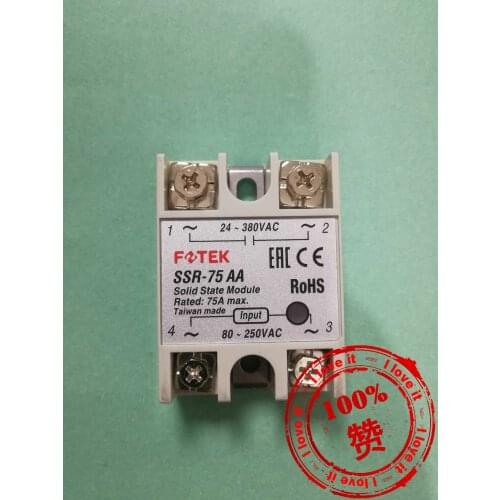 New Original Single Phase Solid State Relay SSR-75AA Genuine Electromechanical