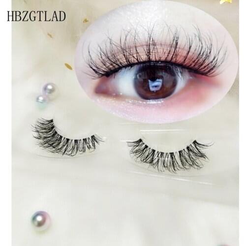 NEW 1pair Lashes 3D Mink Strip Lash Reusable False Eyelashes Crisscross Dramatic Lashes Lightweight Invisible Band Eye Lashes