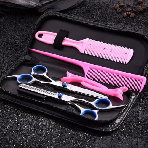 Hair scissors set Professional hair stylist tool accessories Stainless Steel Cutting Thinning Scissors Hair clipper SU339