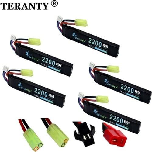 Upgrade Power Water Gun Lipo Battery 2S 7.4V 2200mAh 35C for AKKU Mini Airsoft BB Air Pistol Electric Toys Guns RC Parts 452096