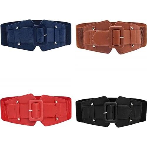 Extra Wide Waistband Fashion Elastic Stretch Decorative Wide Belt Accessories Personalized Belt