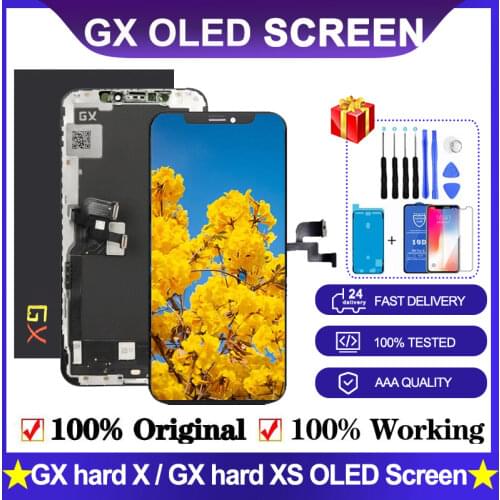 Original GX OLED Pantalla LCD For iPhone XR Screen Replacement 3D Touch True Tone For iPhone X LCD 11 XS Max Display Pro Max