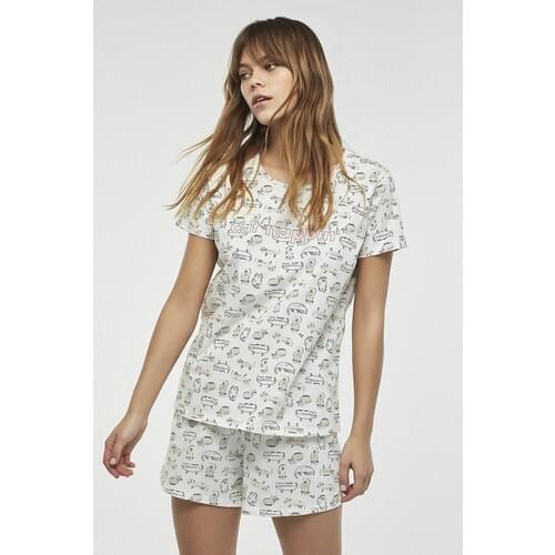 Penti Multicolour Women 'S Cat Nap Pajamas set