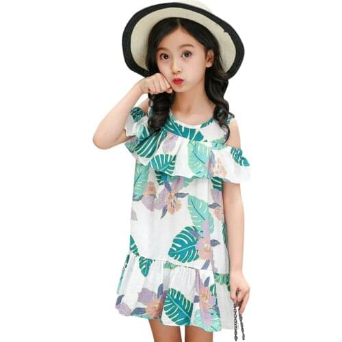Dress For Girls Floral Dress For Girl Summer Children Dresses Casual Style Costume Girl 6 8 10 12 14