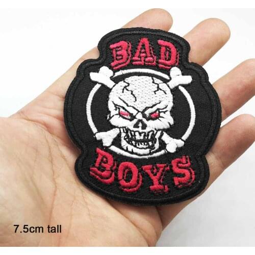 Bad Letters Skull Pirate Iron on Embroidered Cloth Clothes Patch For Clothing Girls Boys Wholesale
