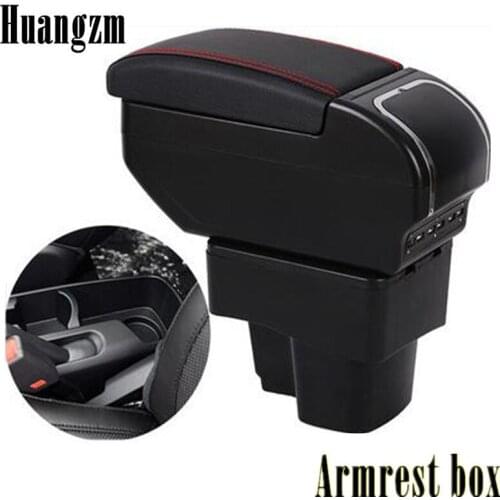 For KIA K2 RIO armrest box central Store content Storage box kia armrest box with cup holder ashtray products 9USB interface