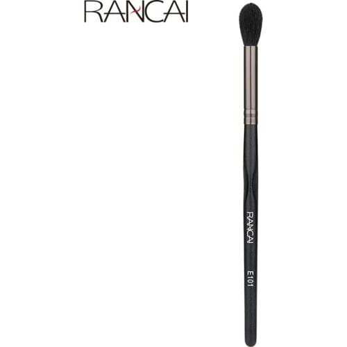 RANCAI 1pcs Flame Shape Eyeshadow Makeup Brush Contour Blending Eyes Natural Goat Hair Nose Brush Make Up Blender Cosmetic Tool