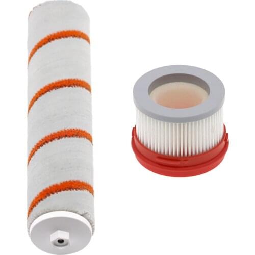 Roller Brush+ Hepa Filter For Xiaomi Dreame V9 Pack Part Handheld Vacuum Cleaner Parts Replacement Rolling Brush Dust Filters