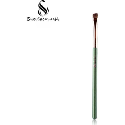 Shoushoulang Professional Handmade Make Up Brush Dill LL12 Angled Eyebrow Brush Resilient Badger Hair Makeup Brushes