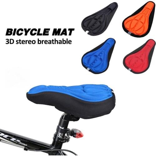 Mountain Bike Cycling Thickened Extra Comfort Ultra Soft Silicone 3D Gel Pad Cushion Cover Bicycle Saddle Seat 5 Colors