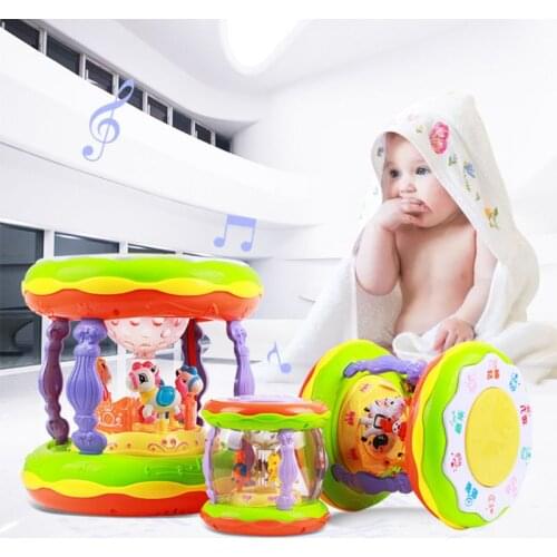 Rotating Rotary Light Musical Toys Hand Clapping Drum Early Educational Children Collection Gift