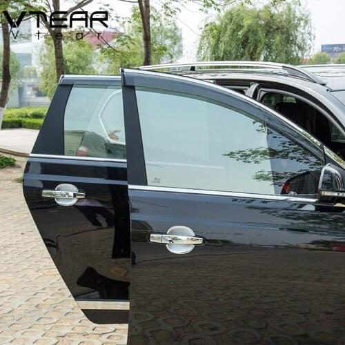 Vtear For Skoda Kodiaq accessories car rain shield window visor deflectors awning trim exterior car-styling anti sun rain 2019