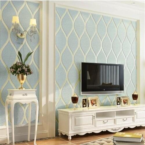Wellyu papel de pared обои European TV background wallpaper 3d non-woven simple wall paper bedroom living room striped wallpaper