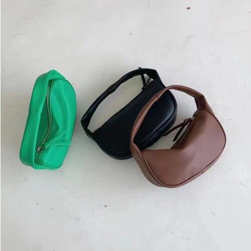 2021 New Womens Bag Top Handle Handbags High Quality PU Leather Soft Hobos Bag Korean Ladies Small Shoulder Bags Whole Sale