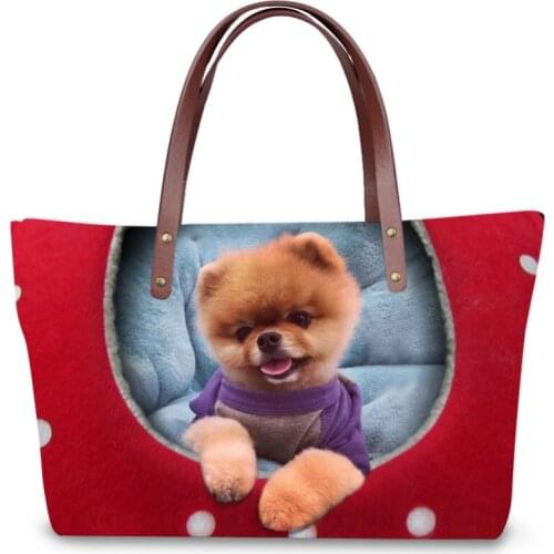 3D Pet animals print ladies handbag women lovely note pattern handbags handbag+messenger bag+purse multifuction bags