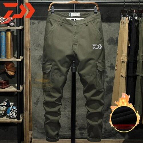2020 Winter DAIWA Fishing Pants Mens Casual Pants Plus Size Plus Velvet Fishing Pants Outdoor Sports Fishing Trousers