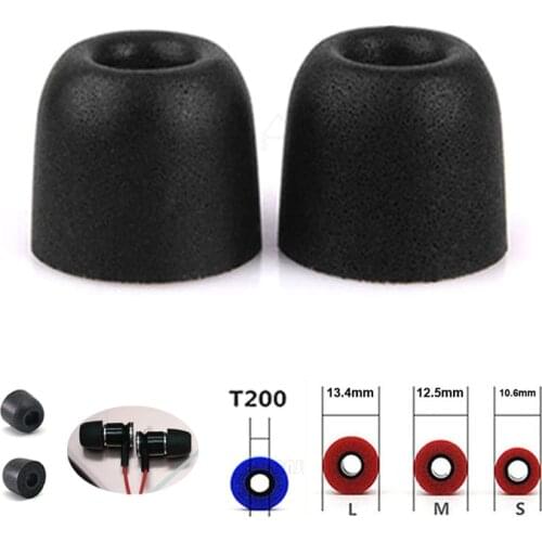 2 pcs/1pair ANJIRUI black L 4.5mm Caliber Ear Pads/cap13.5mm memory foam eartips for in-ear earphone tips sponge Ear cotton