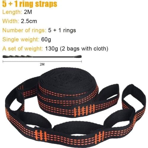 2 Pcs/Set Hammock Tied Rope Tree Hanging Swing Chair Bed Park Outdoor Camp Strap for Home Yard Relaxation Ornaments