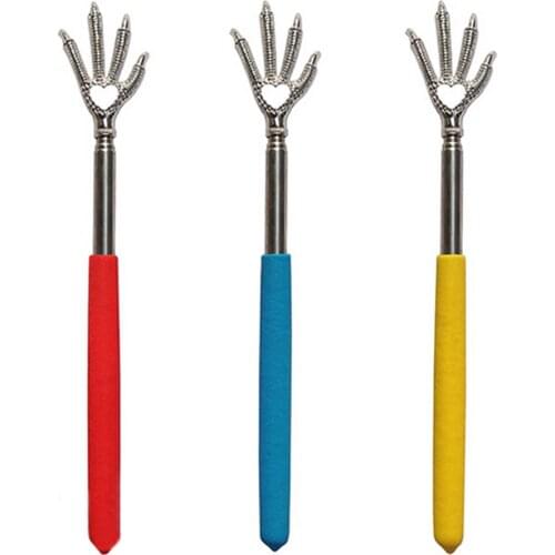 2019 New Compact Telescopic Claw Stainless Steel Massager Back Scratcher 22-58cm Adjustable Back Scratching Massage Hand Claw