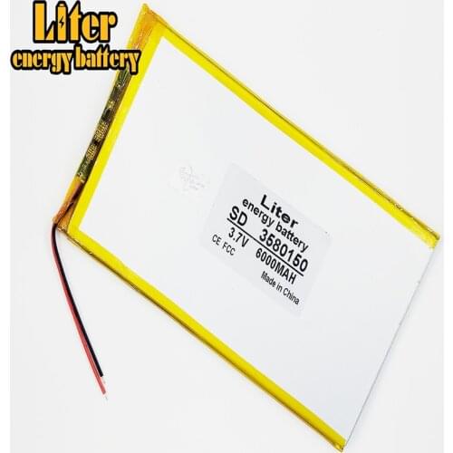 3.7V 1PCS large capacity polymer lithium battery 3580150 6000mAh handheld computer charging treasure general Tablet PC