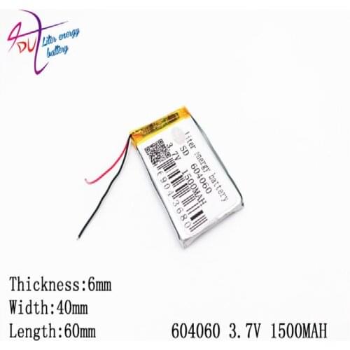 3.7V lithium polymer battery 064060 604060 1500mah Liter energy battery MP3 MP4 MP5 GPS Bluetooth small toys