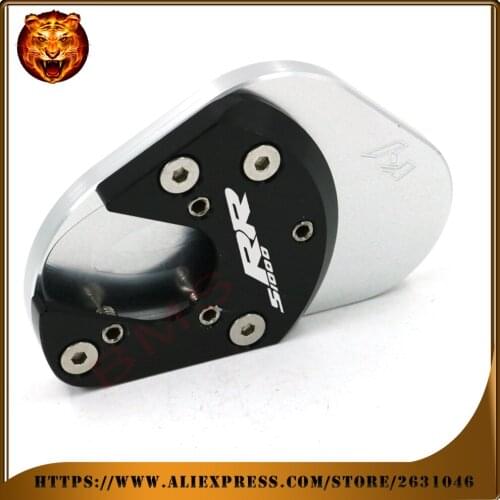Motorcycle CNC Side Kickstand Stand Extension Support Plate For BMW S1000RR 2010-2016 Free Shipping logo