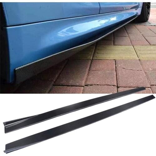 Carbon Fiber Side Skirts Extension Lip Aprons for BMW F82 M4 Coupe 2 Door F80 M3 Sedan 2014 - 2019 Body Kits Door Side Skirts