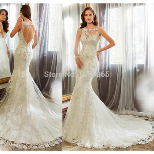 Long romantic Bridal Gown 2018 casamento lace appliques vestido de noiva sexy backless mermaid mother of the bride dresses