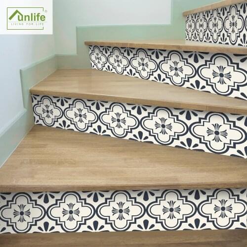 Funlife® Stair Stickers Bathroom PVC Easy to Clean Waterproof 18x100cm Kitchen Oil Proof DIY Removable Peel & Stick for Stairway
