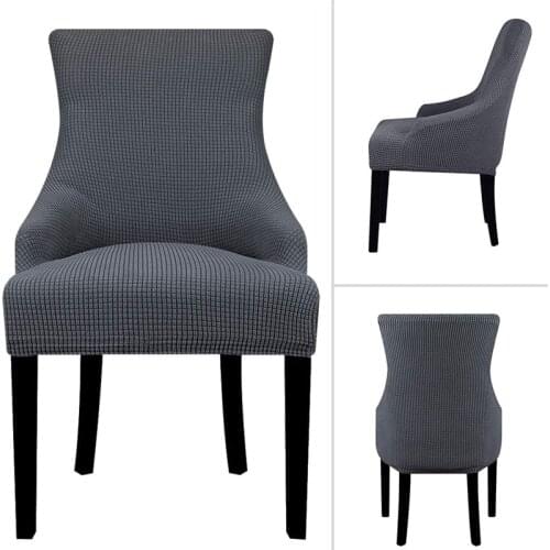 Washable Jacquard Stretch Wingback Chair Cover Slipcover - Reusable Protector Cover for Dining Room Banquet Home Decor