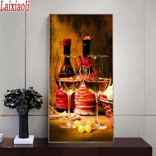 Laixiaoli 5d Diamond Painting Wine Fruit New Arrival Diamond Mosaic large Full Square Round Diamond Embroidery Cross Stitch Kit
