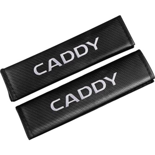 Car-Styling 2pcs Seat Belt Pads Seat Shoulder Pad Protection Cover For Volkswagen VW CADDY Scirocco CC GOLF Accessories