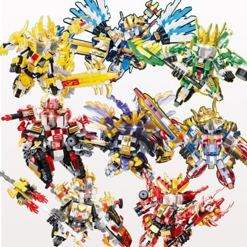 New Design Small Plastic Building Blocks BB Senshi Sangokuden Gundam Can Be Directly Deformed Model Mecha Toys For Children Gift