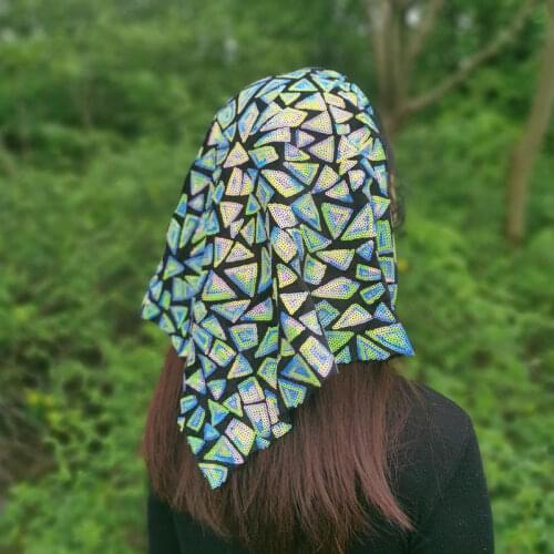 New design Women Lace headband Embroiderey Sequins Beads Tulle hijab scarf hair accessories luxury church Mantilla Prayer Veil