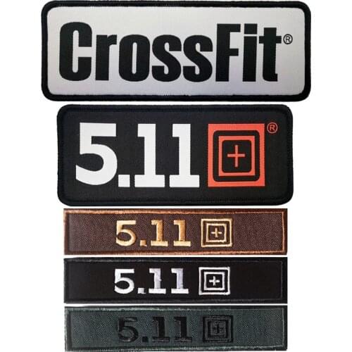Wholesale Embroidered CrossFit Military Patch Stripe Tactical 511 Patches For Clothing Backpack Armband Decorate With Hook Loop