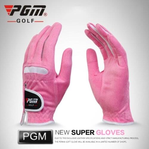 PGM New One Pair Ladies Golf Gloves Outdoor Sports Soft Breathable Women Golf Gloves Elastic Adjustable Woman Gloves Four Colors