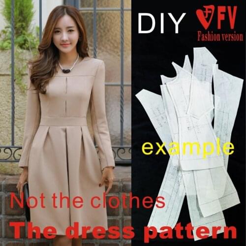 Dresses Sewing Pattern Template Cutting drawing Clothing DIY ((Not selling clothes)) BLQ- 171