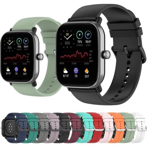 20mm Silicone Strap for Huami Amazfit GTS 2 2E 2 Mini Smart Watch Wrist Bracelet for Amazfit Bip U Pro/Bip S Lite Watchband